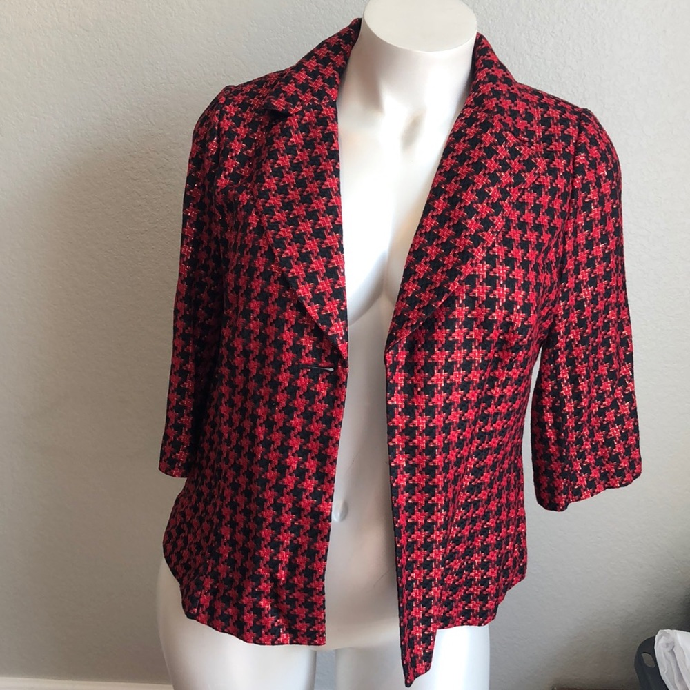 Woman’s Lane Bryant Red and black blazer, 16